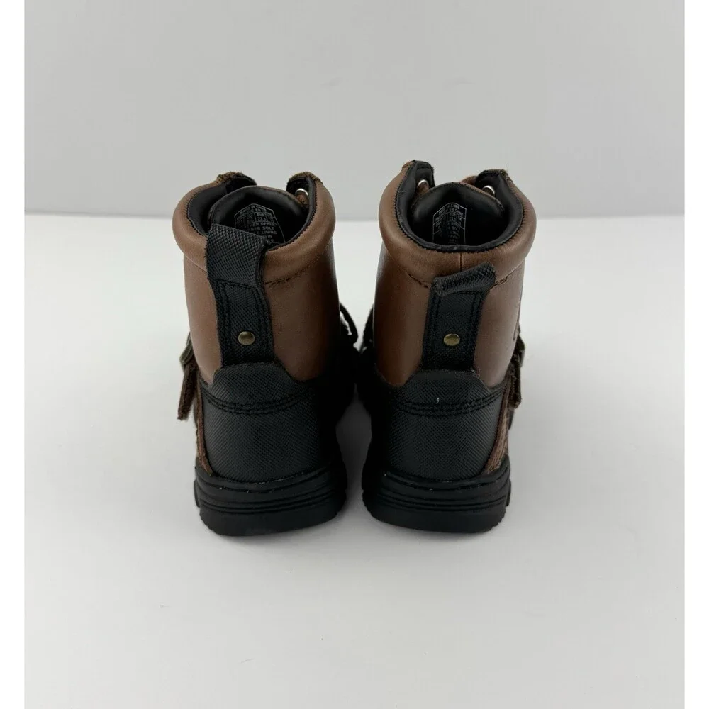 NEW Polo Ralph Lauren Shoes Brandy Holden Leather Hi Brown Boots TODDLER Sz 7 C